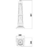 JAN-0059 Cendrier borne C - PLAN